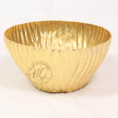 Decorative Metal Textured Bowl
